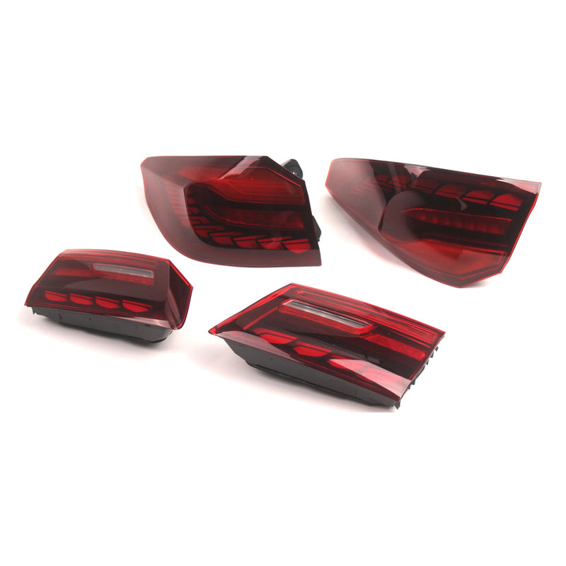 2018–2020 BMW 5 Series G30 G38 L &amp; R rote LED Rückleuchten Rückleuchtenbaugruppe