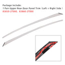 2011-2015 Kia Optima Links + Rechts Obere Hintertür Panel Trim Molding