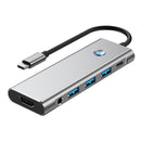 9 in 1 TYPE-C + USB3.0 USB2.0 HDMI SD/TF PD100W Audio Data Interface Hub Adapter