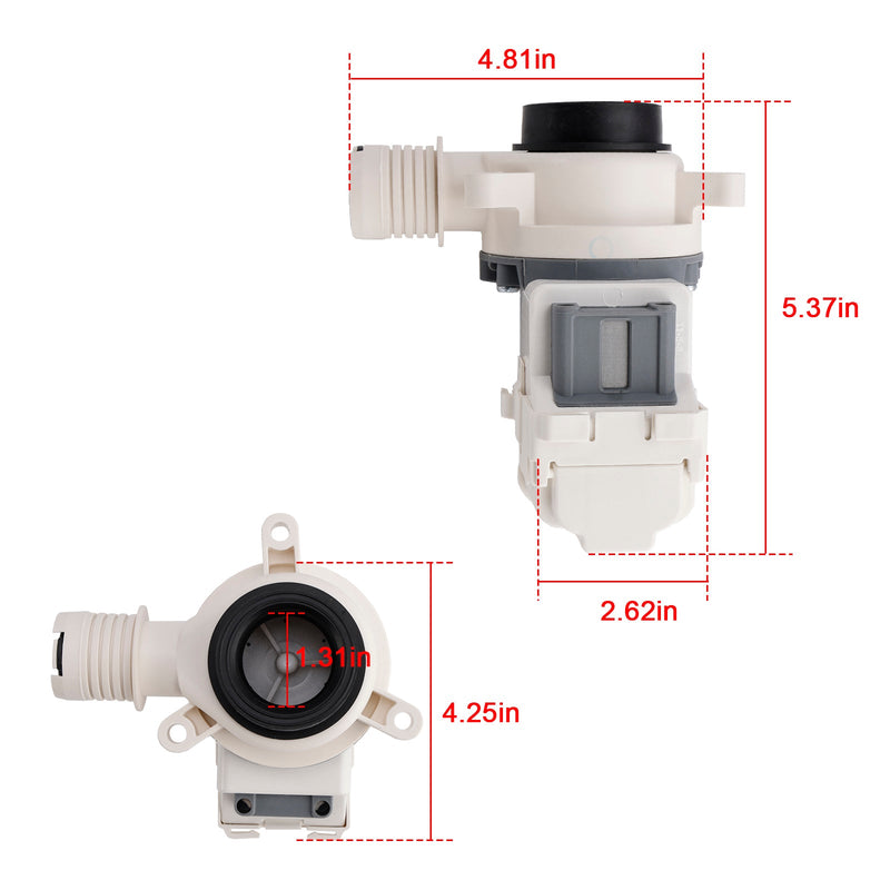 W11399437  W11259498 Bomba de drenagem de máquina de lavar para máquina de lavar Whirlpool Kenmore Crosley