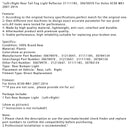 2007-2014 Volvo XC90 MK1 Links+Rechts Rücklicht-Nebelscheinwerfer-Reflektor 31111185 30678970