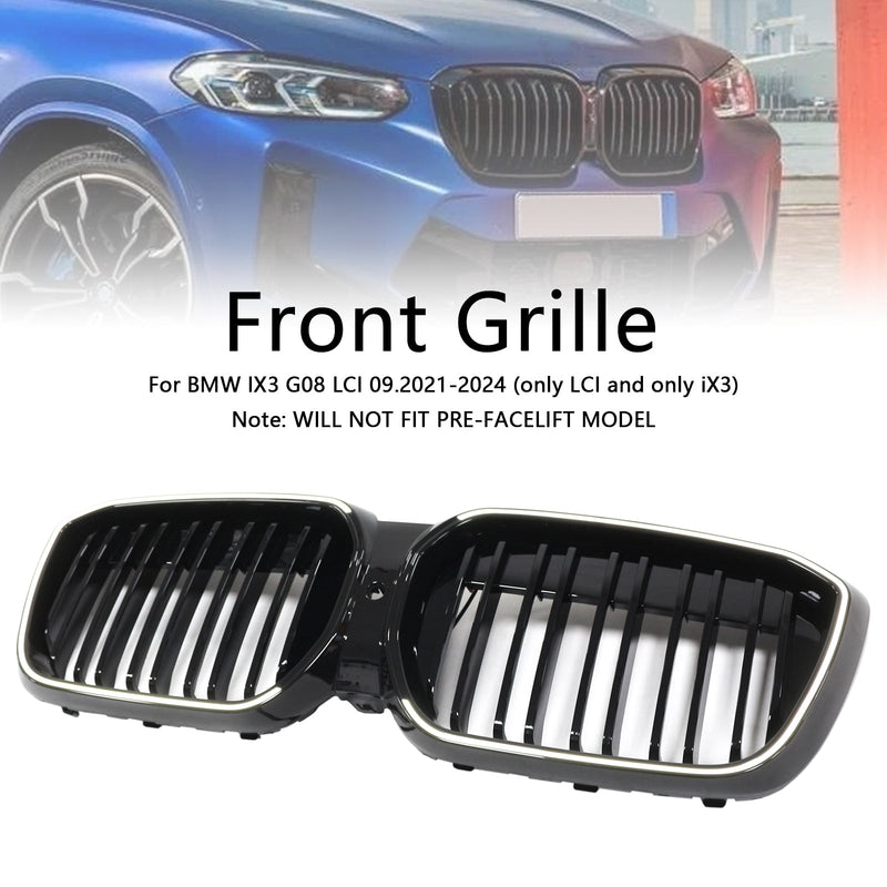 2022-2024 BMW IX3 G08 LCI DOUBLELLAME FRONT CRILL BLACK GLILLY