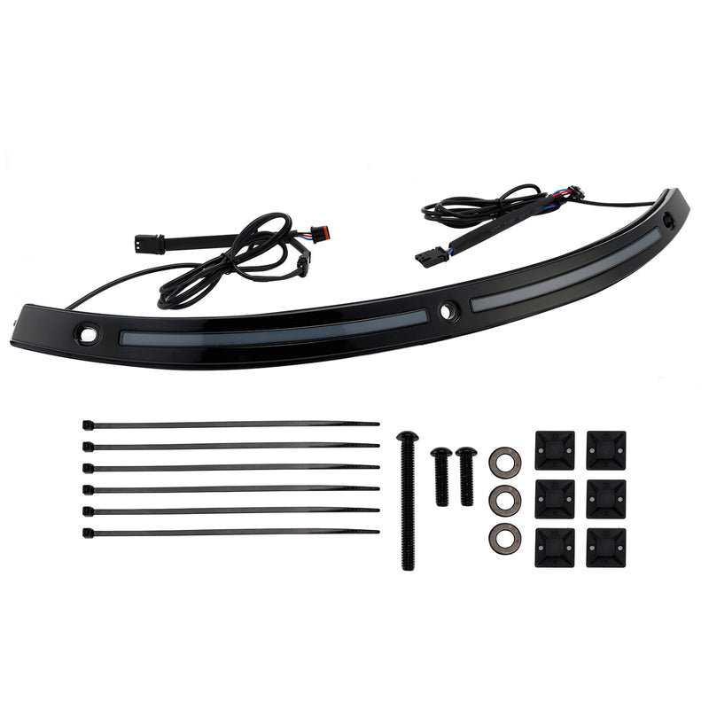 2014+Touring Electra Glide Street Glide Ultra Limited LED Lauf Blinker Licht Windschutzscheibe Trim