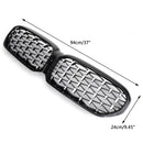 Kromi kiiltävä musta etusäleikkö kameralla sopii BMW 5-sarjan G30 G31 21-22