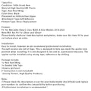 2014-2021 Mercedes-Benz C-Class W205 Gloss Black Rear Roof Wing