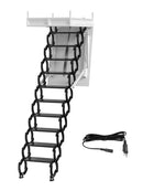 Elektrische Dachbodenleiter Aluminium Klappbar 70 * 100 cm 9,5 Fuß mit Fernbedienung für Loft Deutscher europäischer Standardstecker