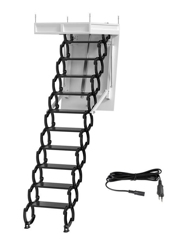 Escalera eléctrica para ático, plegable de aluminio, 70x100cm, 9,5 pies, con mando a distancia, para Loft, enchufe estándar europeo alemán