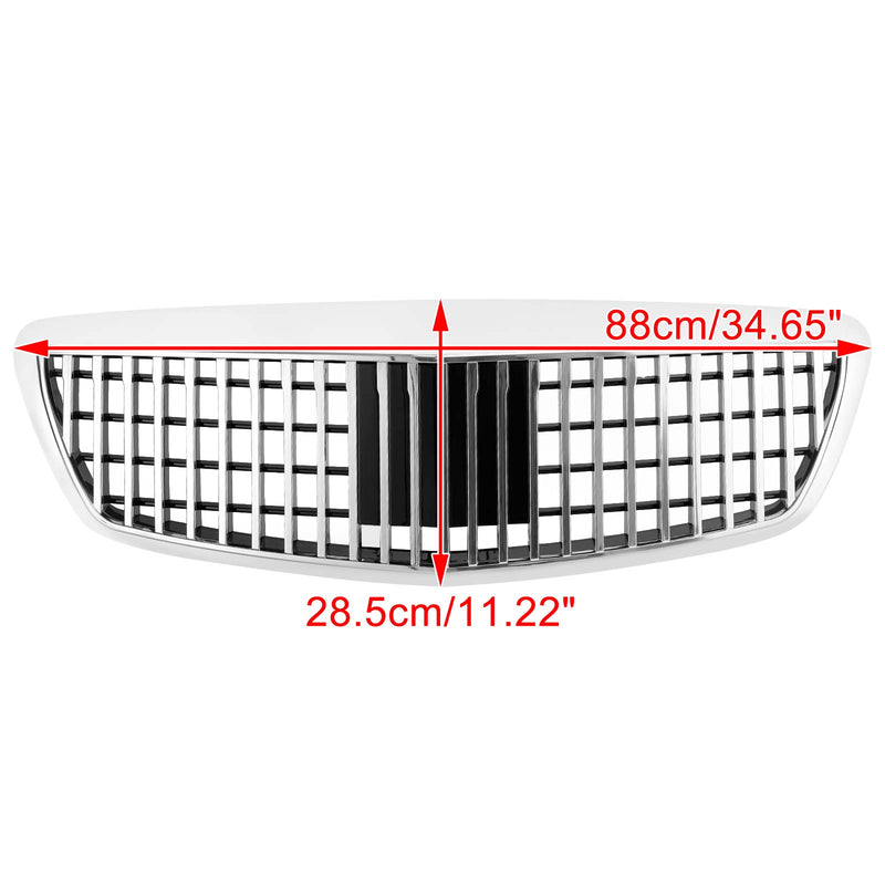 Maybach-grill för Benz S-klass W221 S550 S63 S450 2007-2009 Chrome