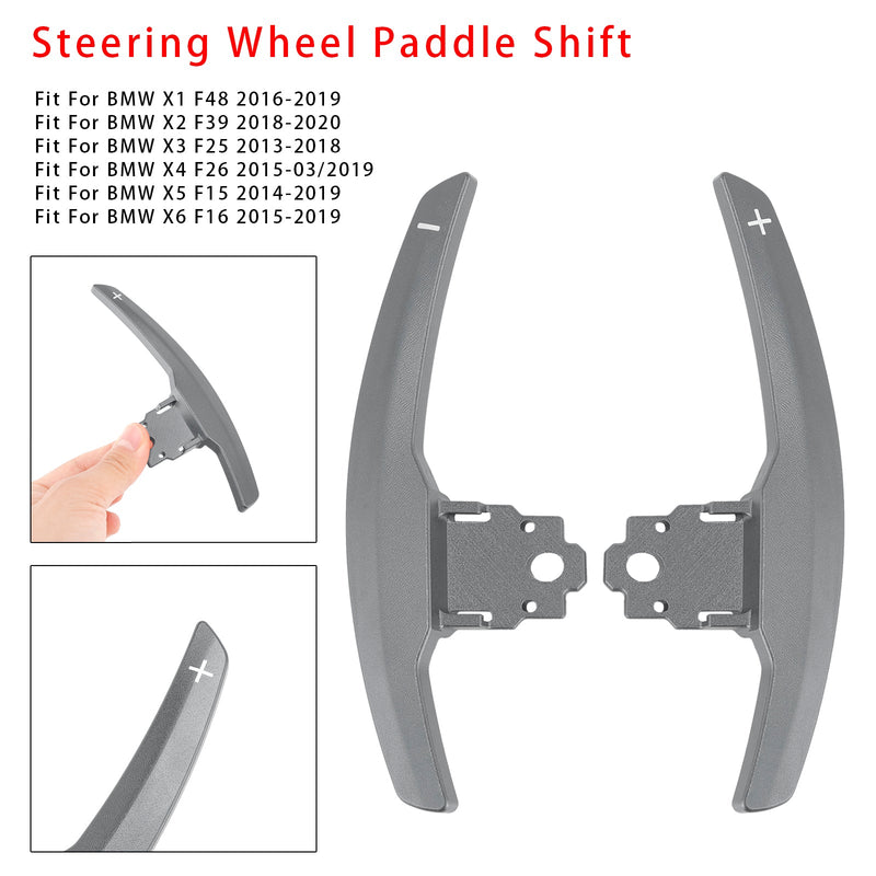 Schaltwippenverlängerung für BMW F-Serie F30 F31 F32 F10 X3 X5 Aluminium Grau