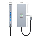 11 v 1 TYPE-C až RJ45 Gigabit USB 3.0 HDMI VGA Audio USB-C Data SD/TF PD100W