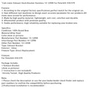 Peterbilt 359/379 ohjaamon alempi pakokaasu Ruostumattomasta teräksestä 14-12998