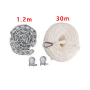 Kit Verzinkter Bootsanker 13Lbs Gleitanker &amp; Kette &amp; Seil Silber Für Boot 13lbs