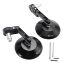 2x Motorrad Rückspiegel Lenkerendenspiegel Rund Blau Glas 7/8" Spiegel E-geprüft