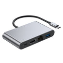 4-in-1-telakointiasema TYPE-C - RJ45 100M HDMI USB3.0 PD -liitäntä MacBookille