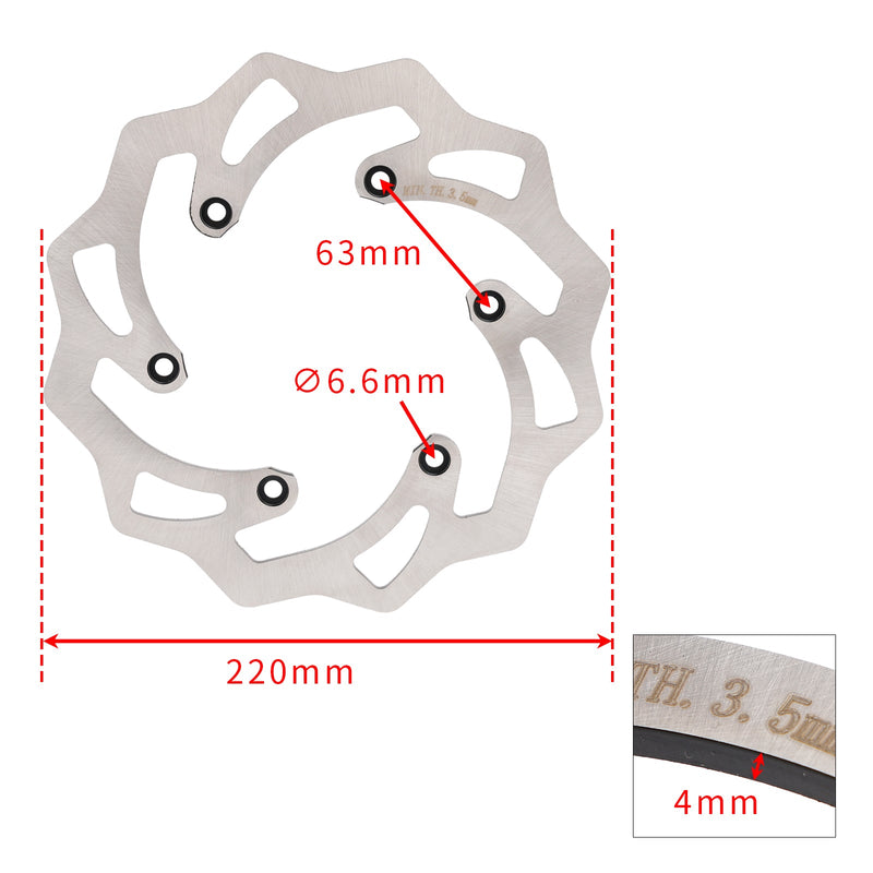 Vorne und Hinten Bremsscheibe Rotor Für 125 250 300 350 450 500 EXC XC SX SXF XCW