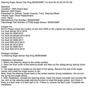 2008-2017 Audi S5 Spiral Cable Angle Sensor Assembly 9 PINS 8K0953568F