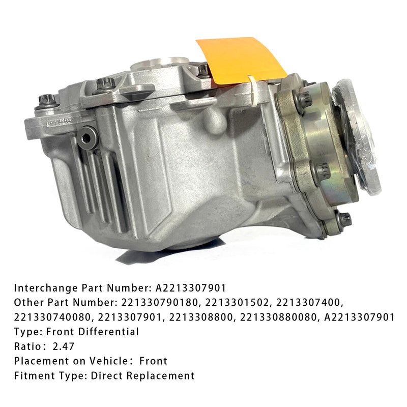 Mercedes-Benz Cls450 S63 S450 Vorderachsdifferential Montage 2,47 Gang A2213307901