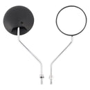 Runder schwarzer Spiegel mit Chromarm, 8 mm, für Honda NA/NC/NN/NQ/NX/PA/SE/TG50 C70