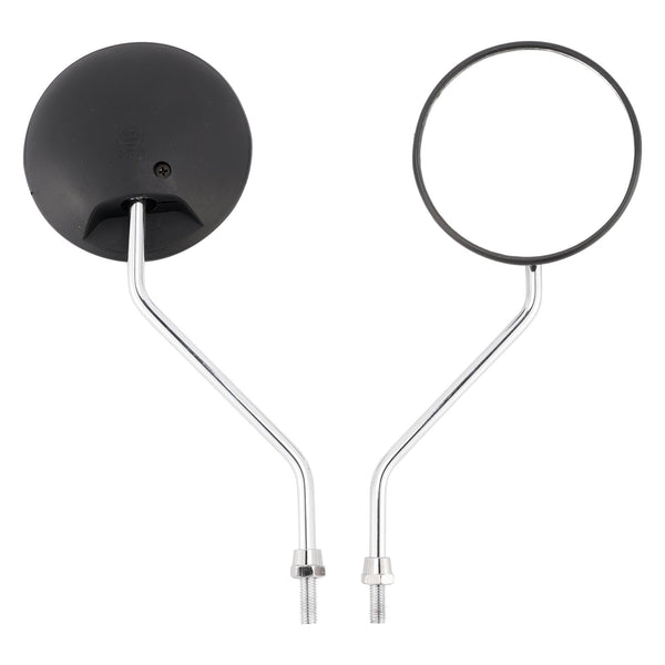 Runder schwarzer Spiegel mit Chromarm, 8 mm, für Honda NA/NC/NN/NQ/NX/PA/SE/TG50 C70