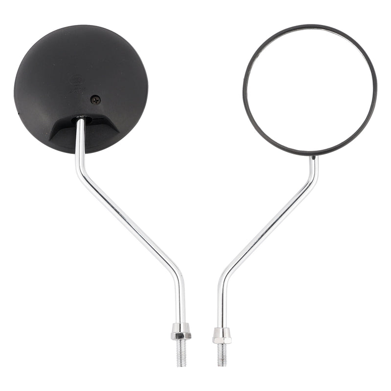 Runder schwarzer Spiegel mit Chromarm, 8 mm, für Honda NA/NC/NN/NQ/NX/PA/SE/TG50 C70