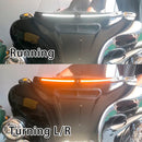 2014+Touring Electra Glide Street Glide Ultra Limited LED Lauf Blinker Licht Windschutzscheibe Trim
