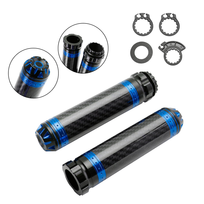 7/8 ""/22Mm Motorrad Lenker Handgriffe Carbon Universal Grün Für Motorrad Silber