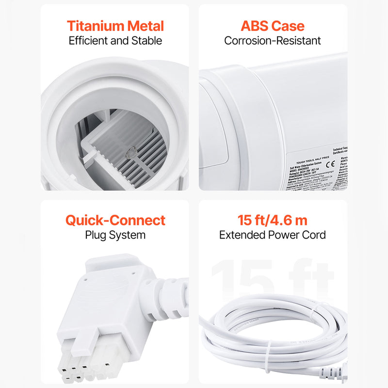 Sól Chlorgenerator 20 komórki 15/89420001 40 000 galonów dla basenów