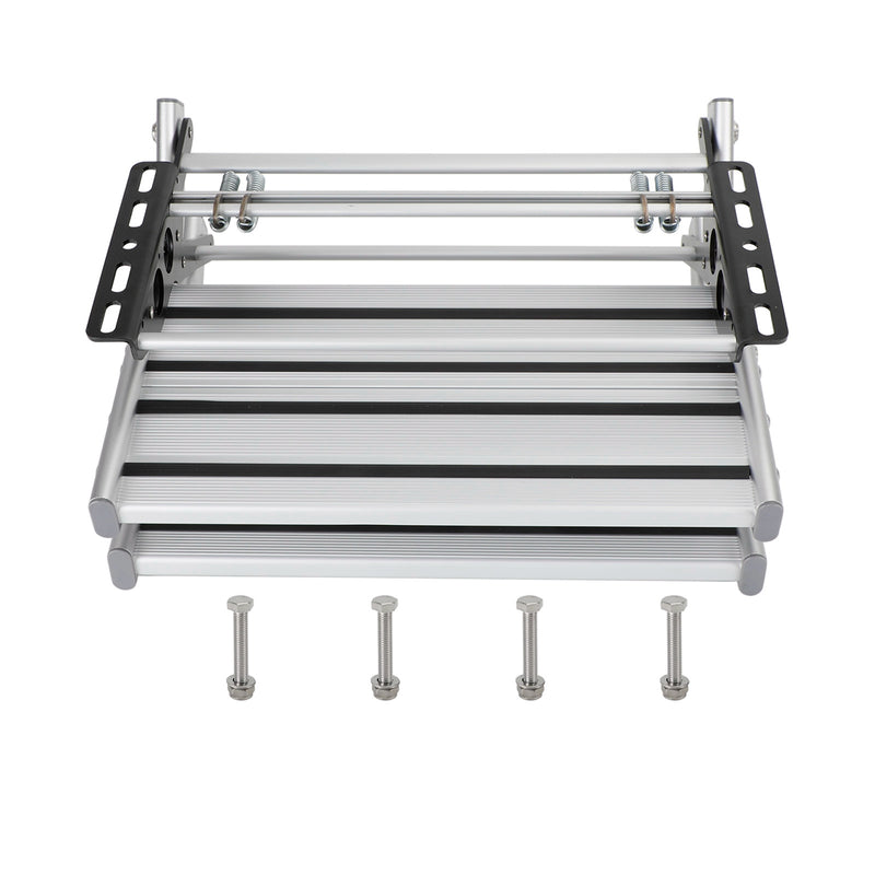 Aluminum Manual Double Pull Out Drop Down Folding Step Motorhome RV Campervan