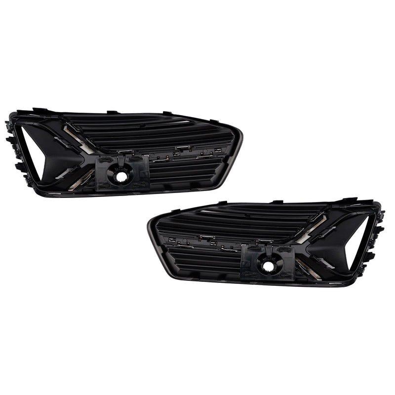 2019-2023 Audi A6 C8 2PCS Front Bumper Fog Light Cover Grille Grill 4K0807647