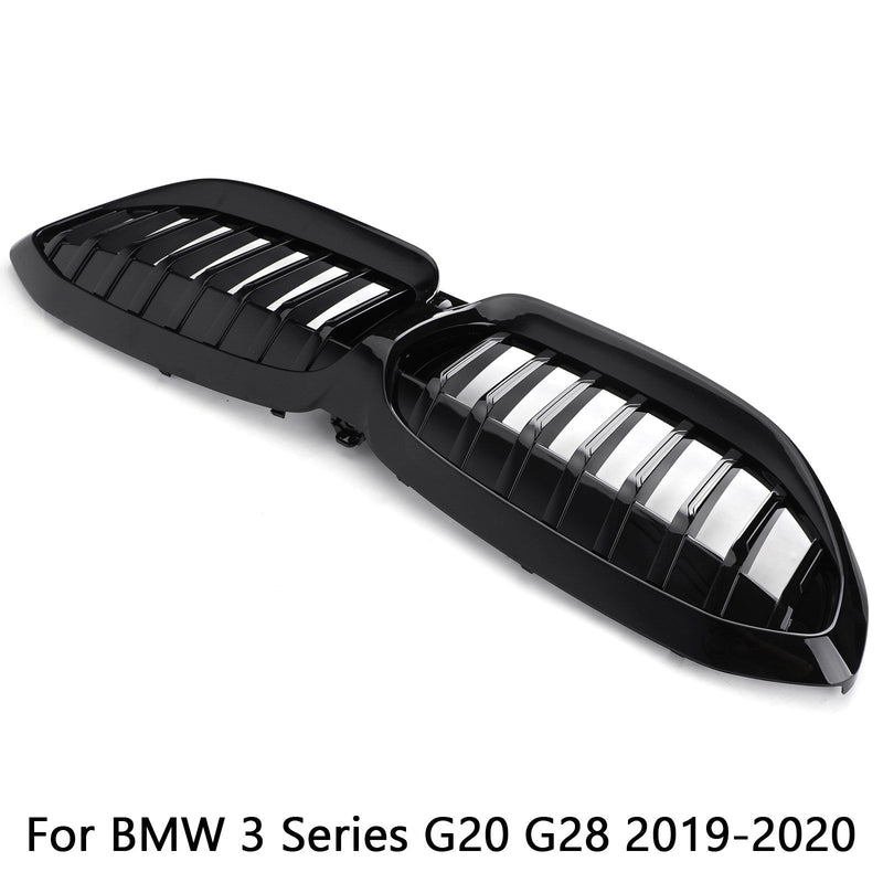 3-serie G20 2019-2020 BMW nyregrillerstatningsgitter i glanset svart 51138072085 Generisk