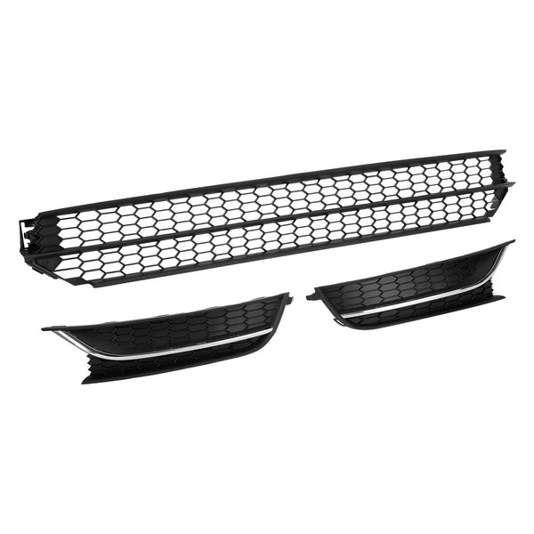 Volkswagen Passat 2012-2015 parrilla inferior delantera + cubierta de luz antiniebla sin agujero Combo Set