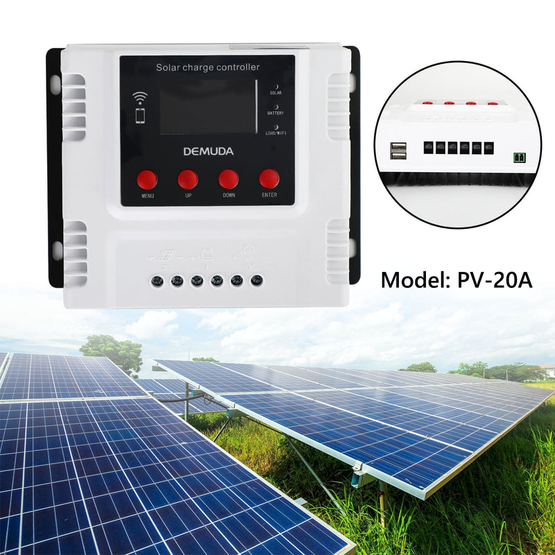 10A-60A 12V 24V 48V Solar Charge Controller med Wifi Monitor PWM LCD-regulator