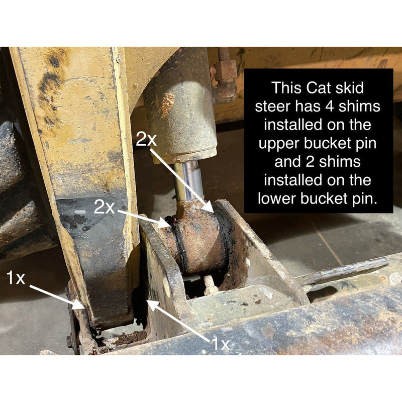 Juego de arandelas de pasador de cubo de excavadora de 45 mm para minicargador Cat Bobcat Deere Komatsu