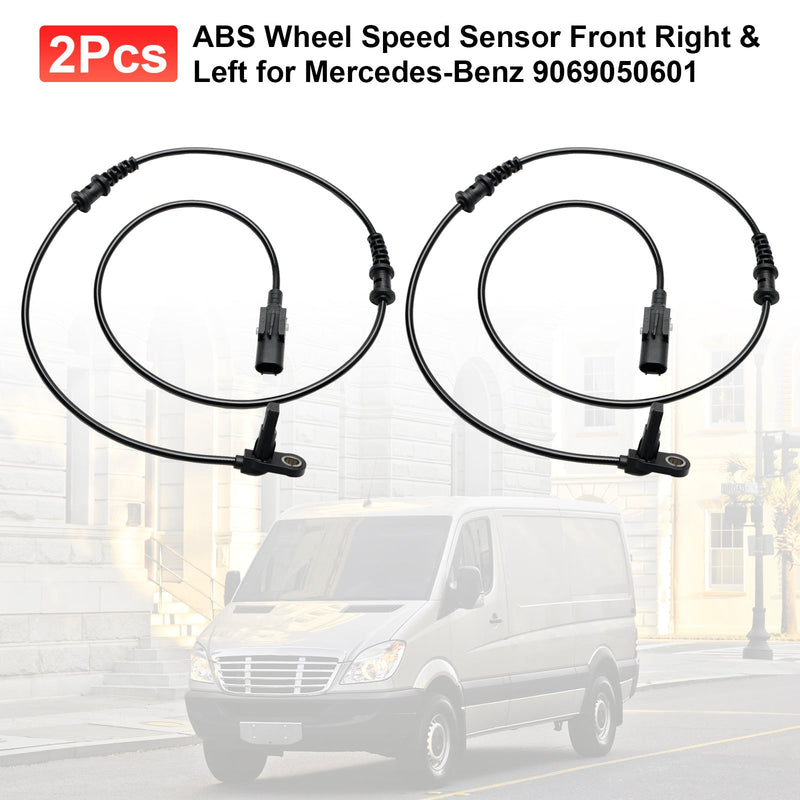 2 piezas ABS sensor de velocidad de rueda delantera derecha e izquierda para Mercedes-Benz 9069050601