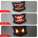 Piloto trasero intermitente LED para Kawasaki Z650 Ninja 650 Z900 17-24 Plata Genérico