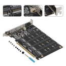 Placa de expansão do adaptador M.2 NVME SSD para PCI-E 4.0 X16 suporta PH44 2280 2242