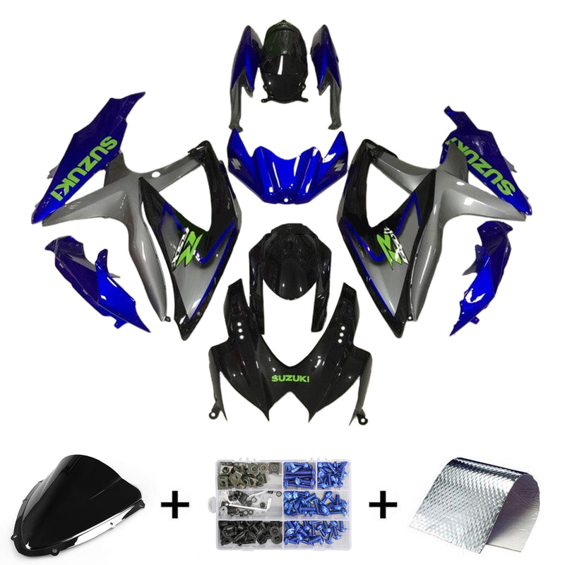 2008–2010 Suzuki GSXR 600/750 K8 Einspritzverkleidungs-Set, Karosserie, Kunststoff, ABS