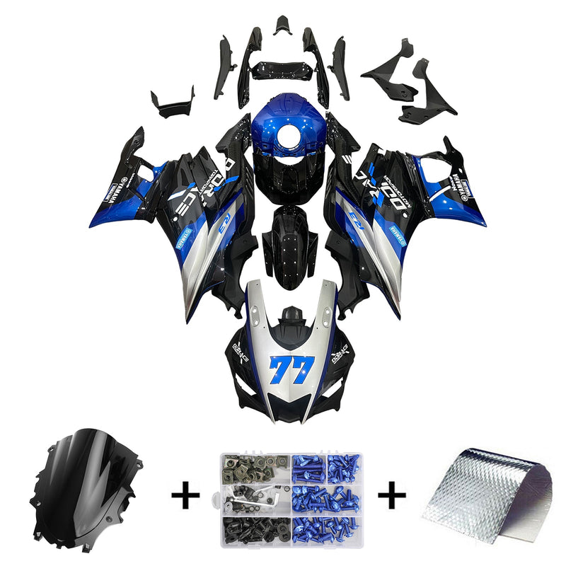 Amotopart Yamaha YZF-R3 R25 2019-2021 kåpesett Body Plastic ABS