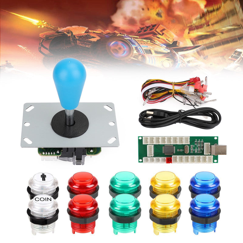 1 jogador LED Arcade DIY Part Kit Codificador USB para PC Video Games Gamepads Joystick
