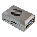 Caja protectora Silver Shadow Shell Raspberry pi5, material ABS, control de velocidad, ventilador