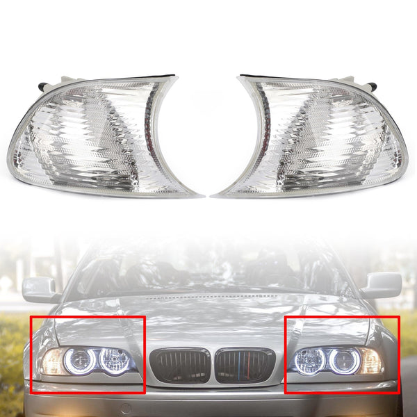 Luces de esquina izquierda/derecha señal de giro para BMW E46 2 puertas 1998-2001 genérico