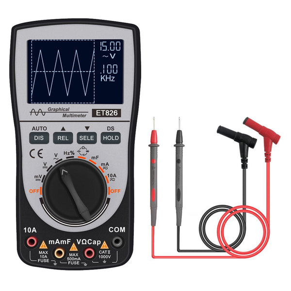 ET826 2 em 1 Digital Smart Osciloscópio Multímetro CA/CC Tensão