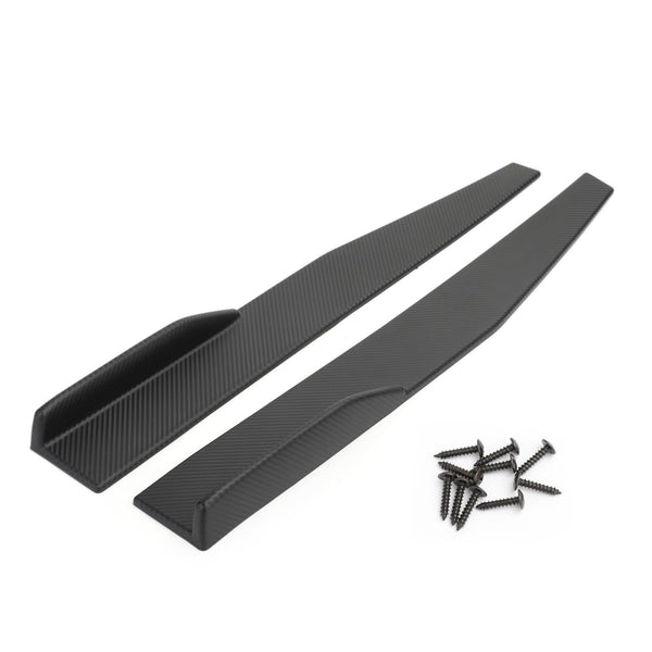 Par de fibra de carbono para carro 86 cm saia lateral rocker splitter difusor winglet asas genérico