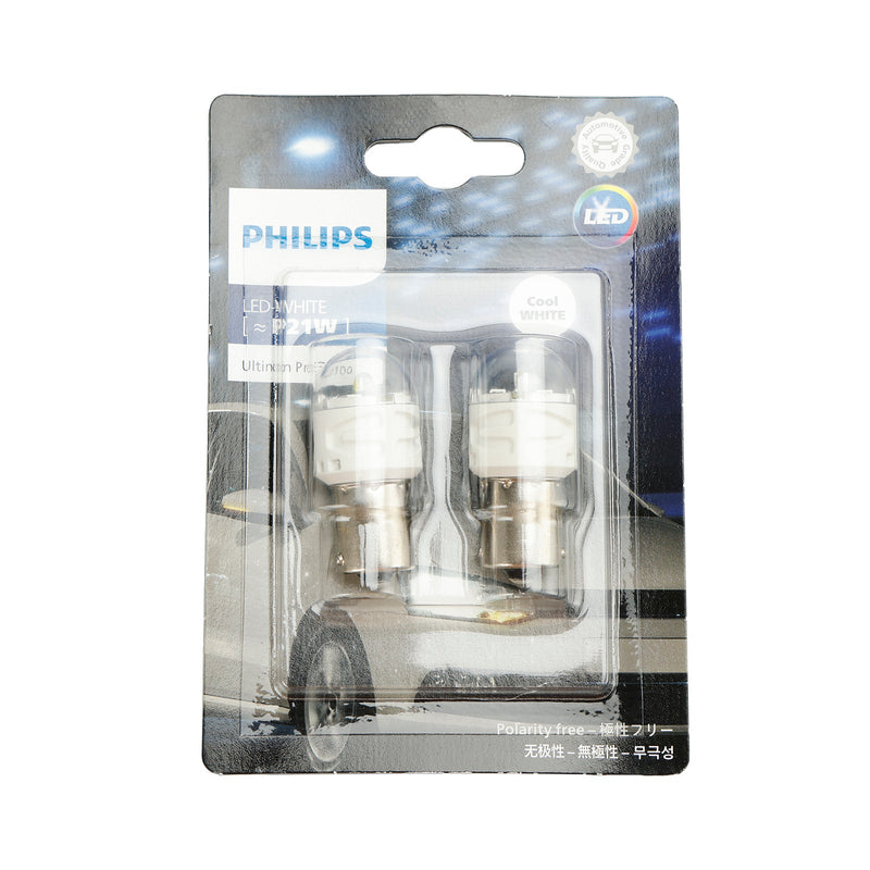 Para Philips 11498CU31B2 Ultinon Pro3100 LED-BRANCO P21W 6000K BA15s