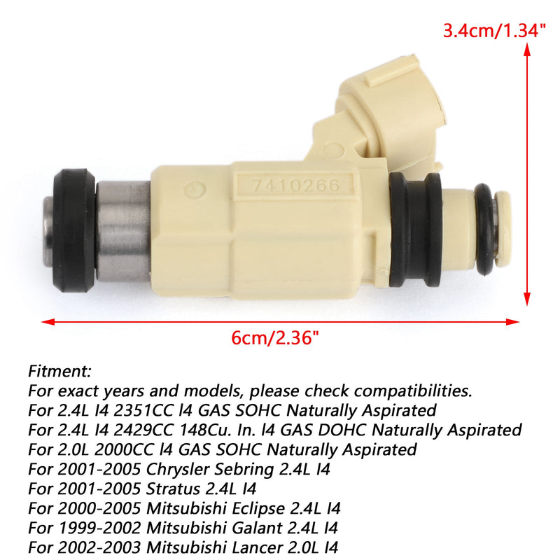 1 Uds inyectores de combustible para Mitsubishi Eclipse Lancer Chrysler CDH-240 842-12299 genérico