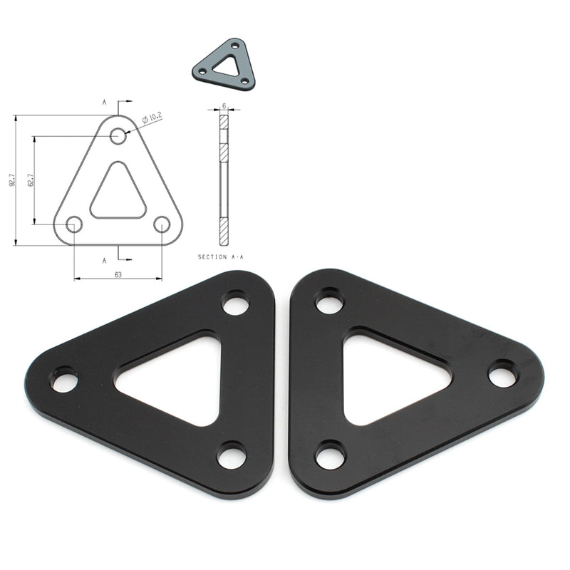 Honda VFR800 2002-2021 Kit de descenso de aluminio CNC PEGASO 600 650 2005-2009