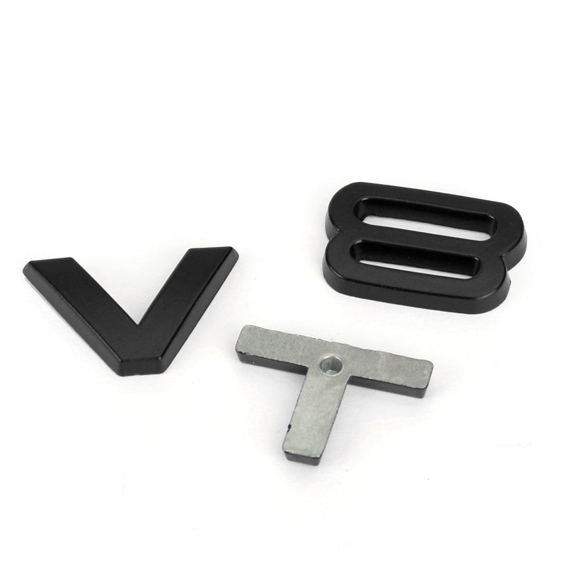 V8T Emblem Merke for Audi A1 A3 A4 A5 A6 A7 Q3 Q5 Q7 S6 S7 S8 S4 SQ5 Svart