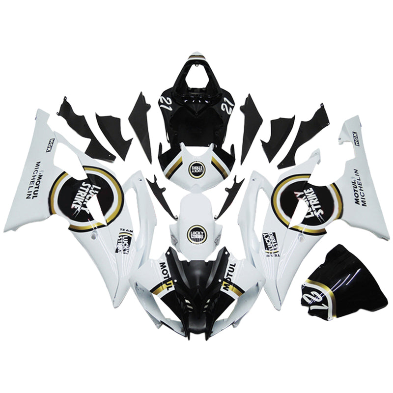 Amotopart kåpa set för Yamaha YZF 600 R6 2008-2016, kropp, plast, ABS