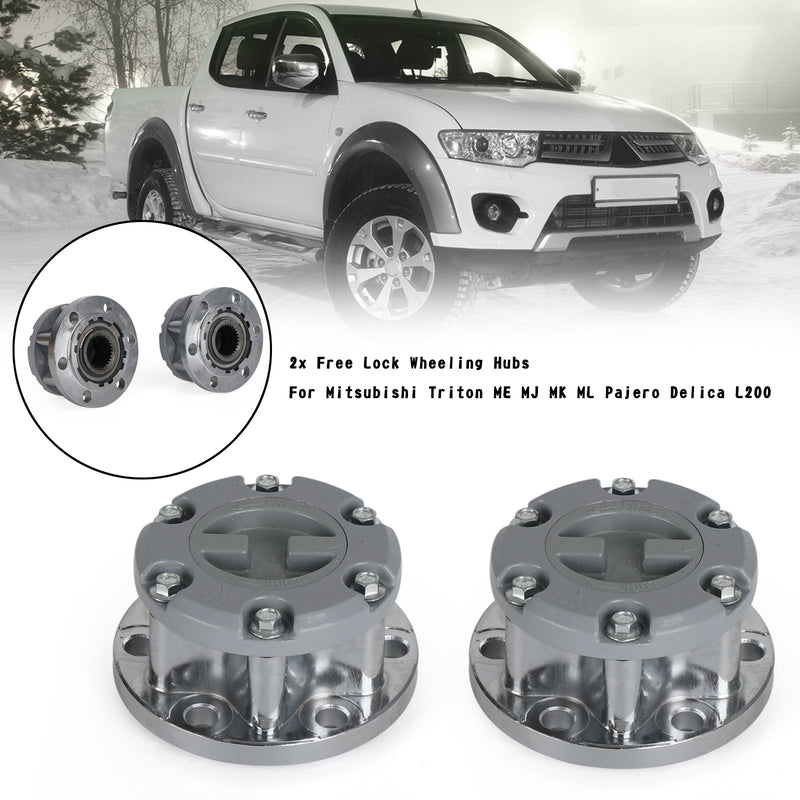 2x Free Lock hjulnav til Mitsubishi Triton ME MJ MK ML Pajero Delica L200 Generic