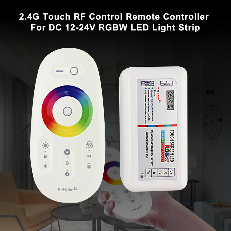 Control remoto de control RF táctil 2.4G para tira de luz LED RGBW DC 12-24V
